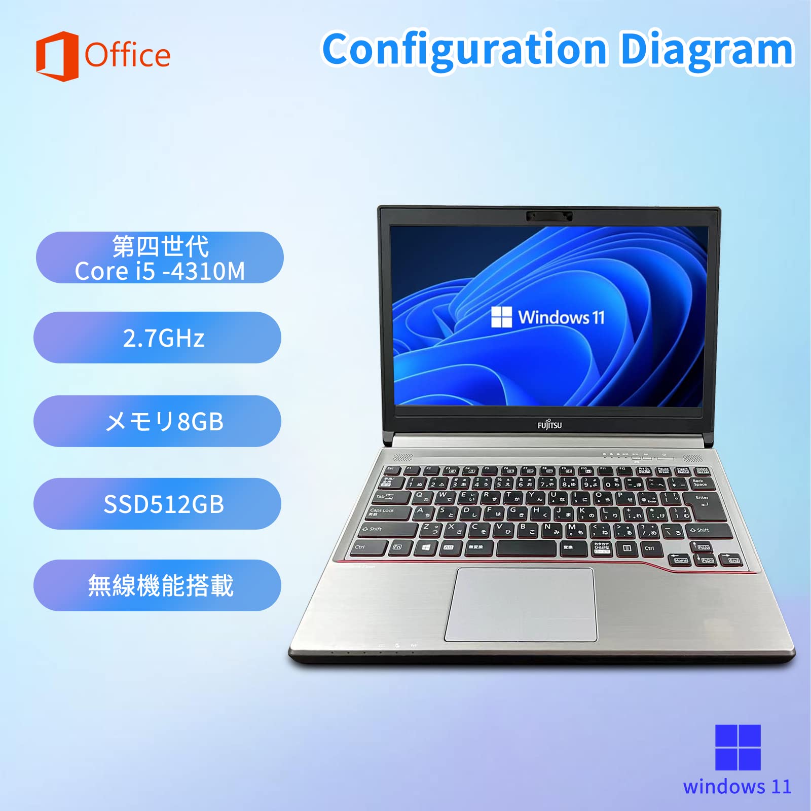 Win11 LIFEBOOK 13.3型 第4世代i5 8GB SSD160GB Amazon.co.jp: 【整備済み品】 富士通 ノートパソコン[ PCステージ